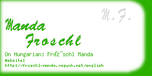 manda froschl business card